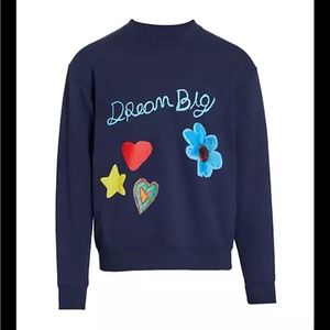 NEW KIDS WORLDWIDE DREAM BIG BLUE Crew Neck Sweater NWT Size Small Unisex
